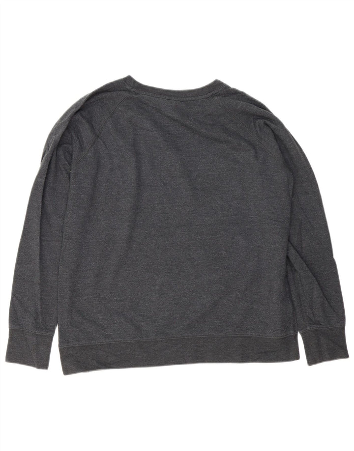 Eddie Bauer Womens Loose Fit Sweatshirt Jumper UK 14 Medium Grey Cotton