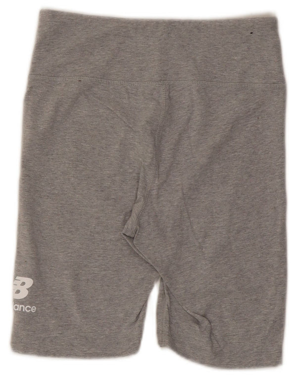 New Balance Womens Sport Shorts UK 8 Small Grey Cotton