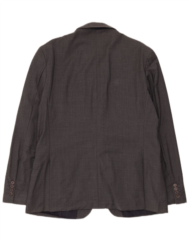 Giacca blazer slim fit da uomo a 2 bottoni Ted Baker UK 44 2XL lana grigia