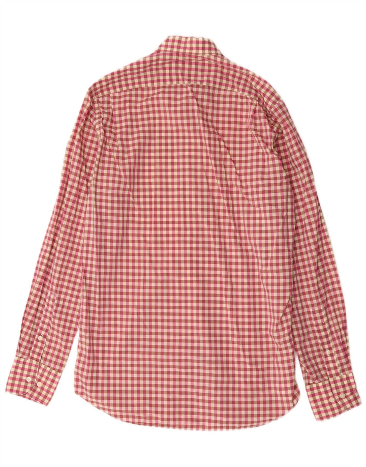 Massimo Dutti Mens Shirt Small Pink Check
