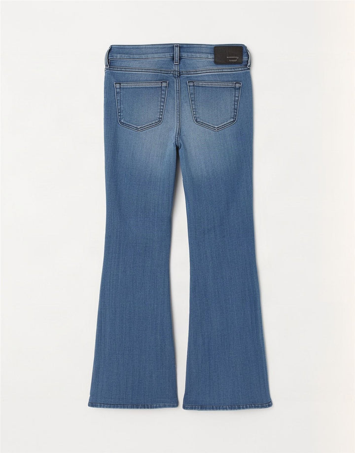 Diesel Dame Flared Jeans W26 L30 Blå Bomuld
