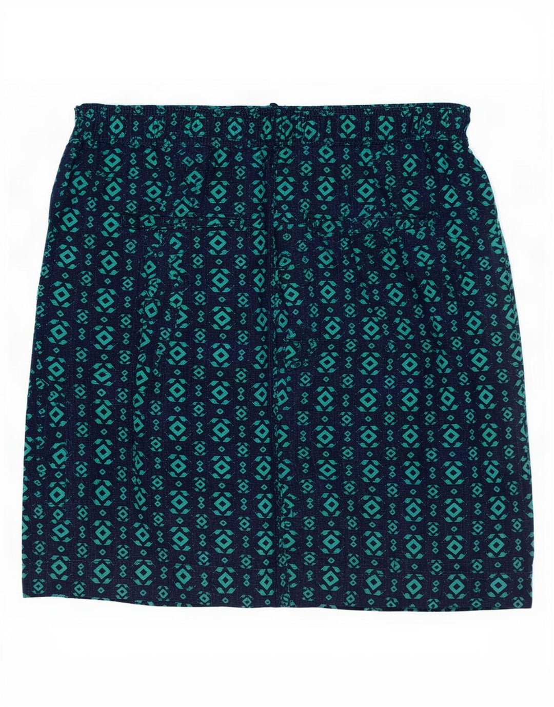 Marks & Spencer Womens A-Line Skirt UK 12 Medium W30 Navy Blue Geometric