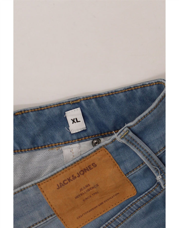 JACK & JONES Mens Distressed Denim Shorts XL W38  Black Cotton Vintage Jack & Jones and Second-Hand Jack & Jones from Messina Hembry 