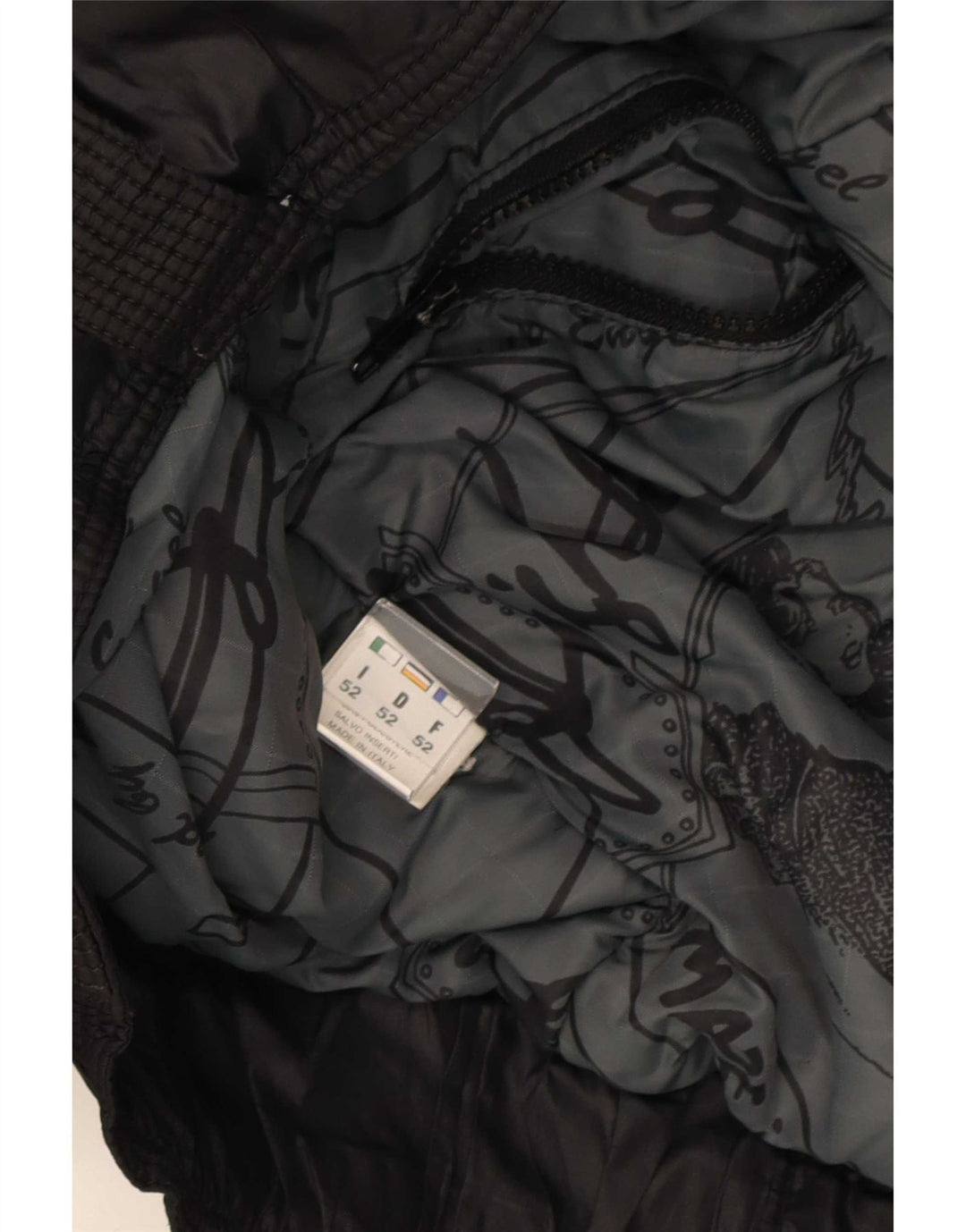 Chaqueta Bomber Vintage Mujer IT 52 XL Poliamida Negra