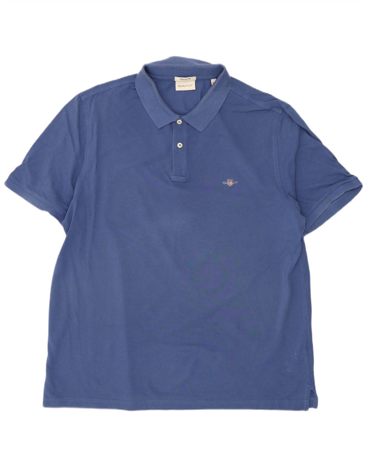 Gant Mens Regular Fit Polo Shirt 2XL Blue Cotton
