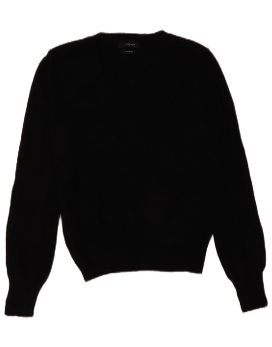 Marks & Spencer Womens Autograph Crew Neck Jumper Sweater UK 8 Small Black