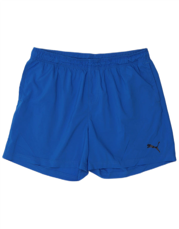 Puma Pantalones cortos deportivos para hombre 2XL Poliéster azul