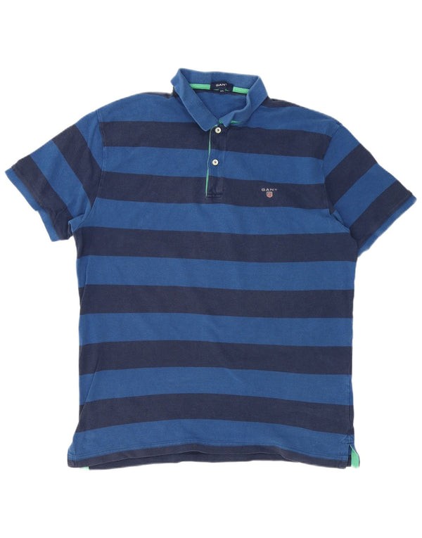 Gap herre poloshirt 2XL marineblå stribet bomuld