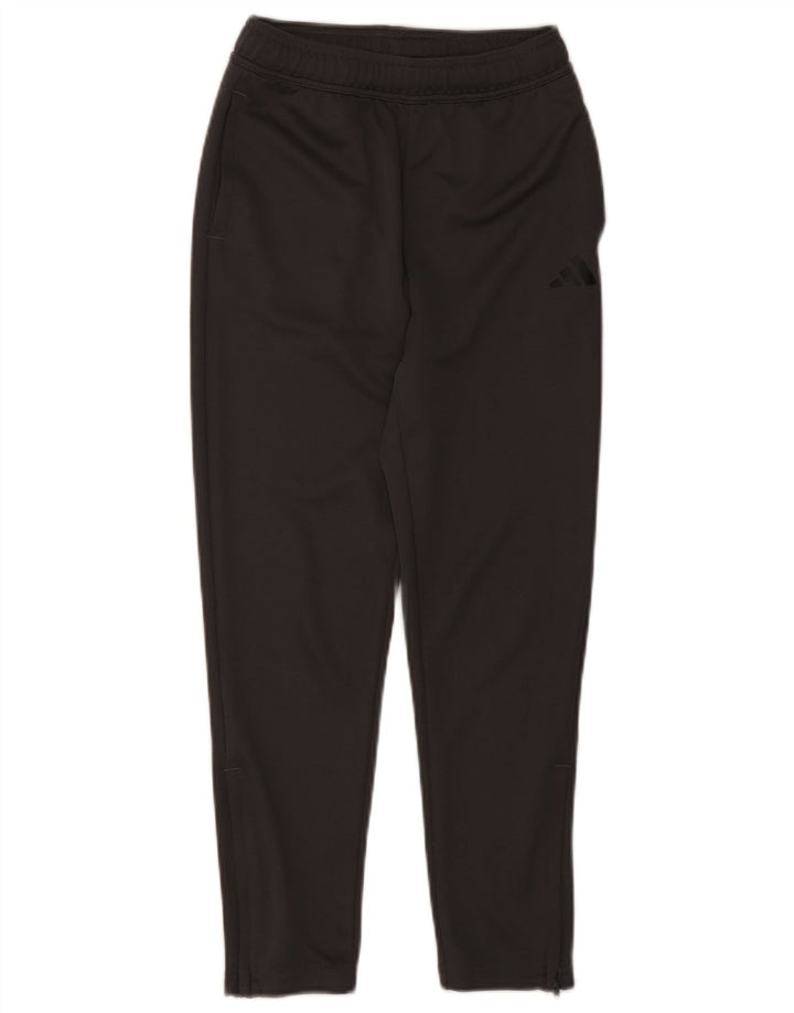 Adidas Boys Aeroready Tracksuit Trousers 11-12 Years Grey Polyester