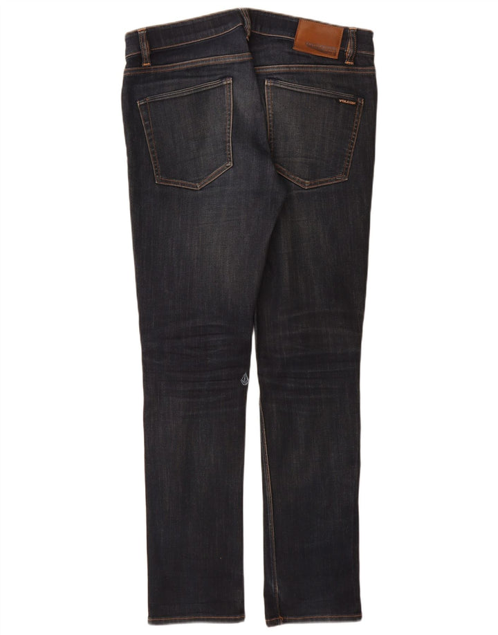 Volcom Dame Skinny Jeans W32 L31 Marineblå Bomuld