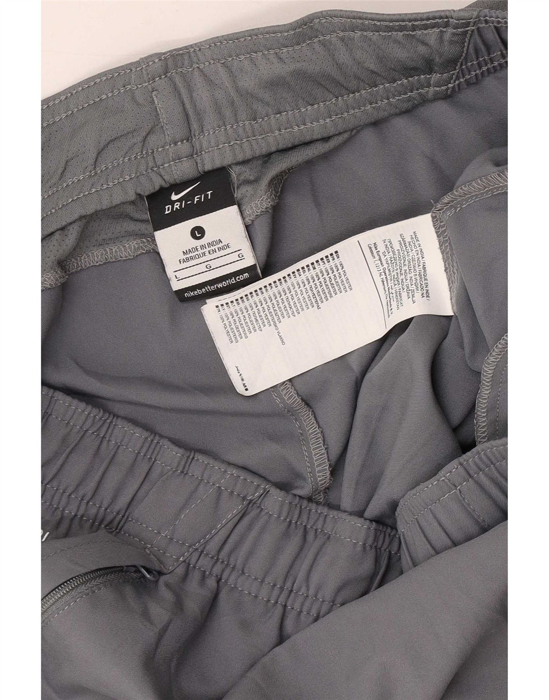 Nike Mens Dri Fit Graphic Sport Shorts Large Grey Polyester