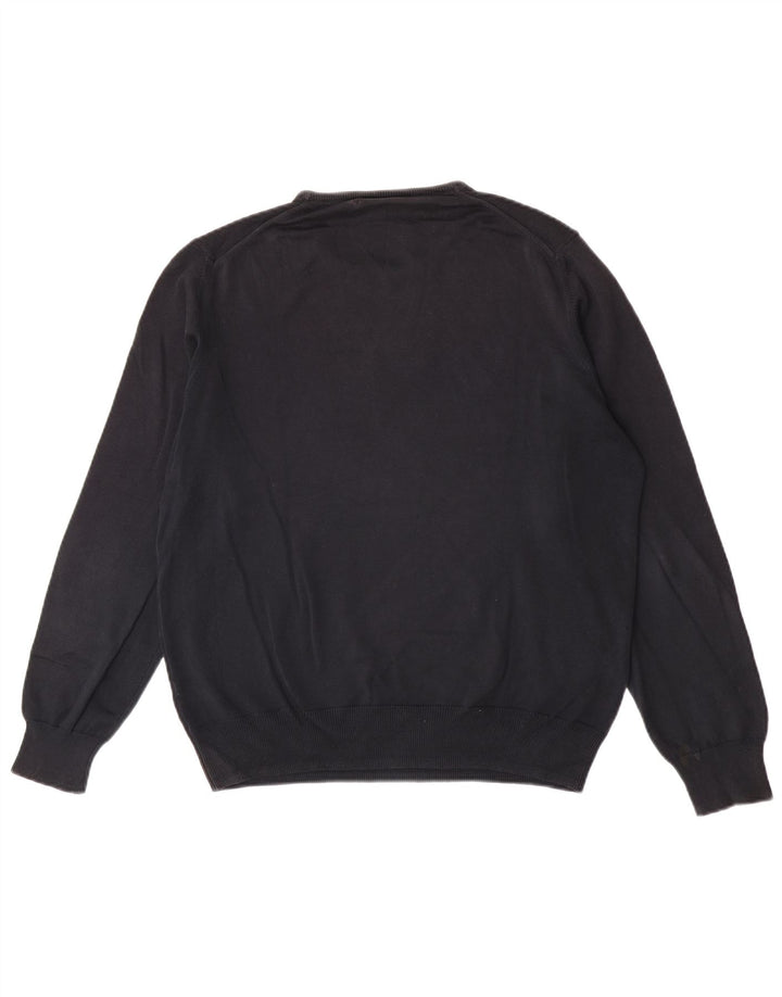 Zara Mens Crew Neck Jumper Sweater Large Black