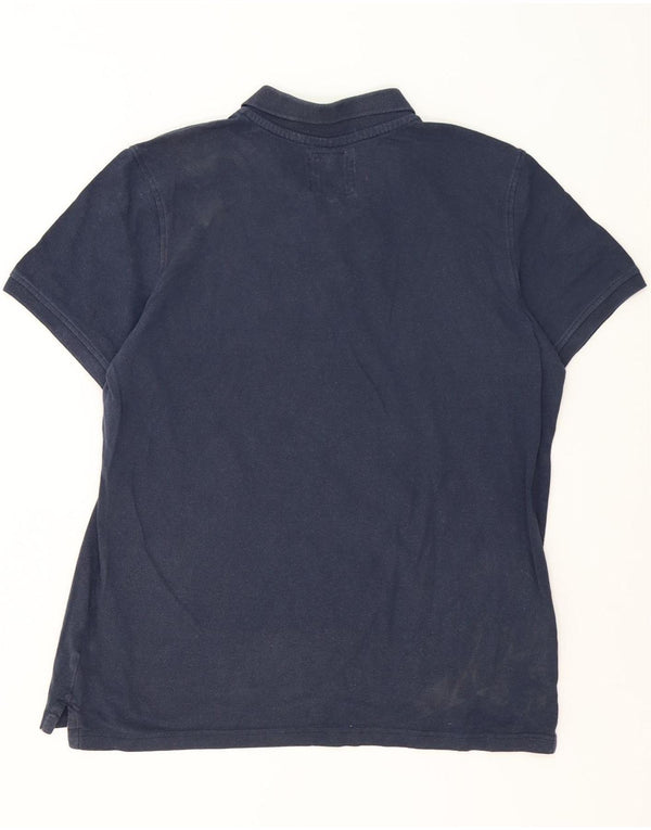 Crew Clothing Mens Polo Shirt XL Navy Blue Cotton