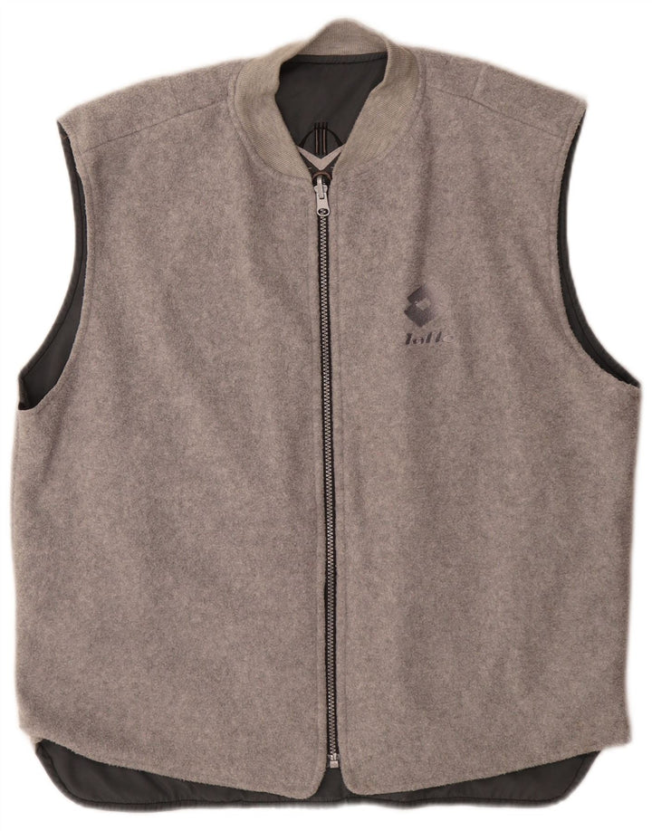 Lotto Herre Graphic Reversible Gilet UK 40 Large Black Polyester