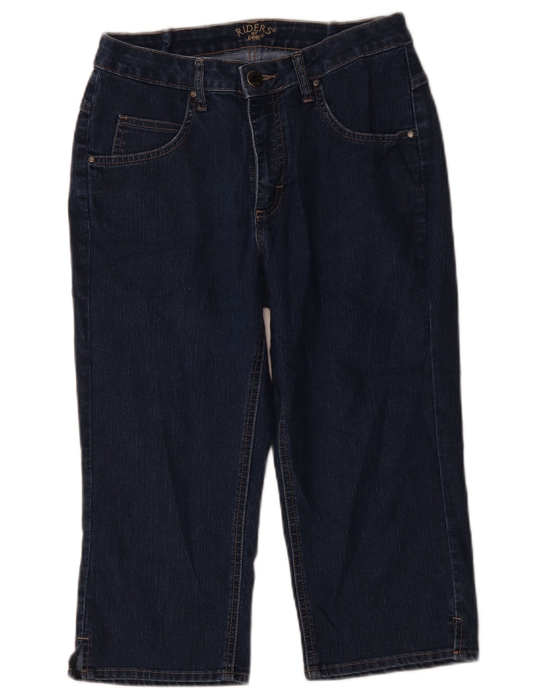 Lee Womens Riders Capri Jeans US 8 Medium W30 L18 Navy Blue Cotton