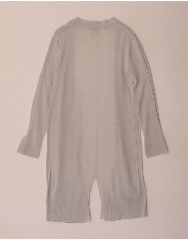White Stuff Cardigan ouvert long pour femme UK 12 Viscose gris moyen