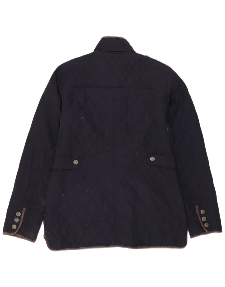 CREW CLOTHING Womens Oversized Quilted Jacket UK 10 Small Navy Blue