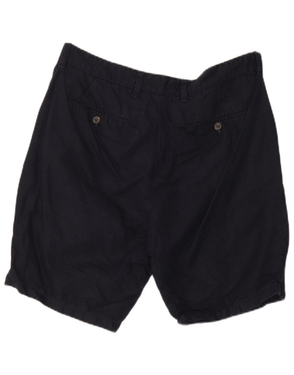 Marks & Spencer Mens Chino Shorts W36 Large Navy Blue Cotton