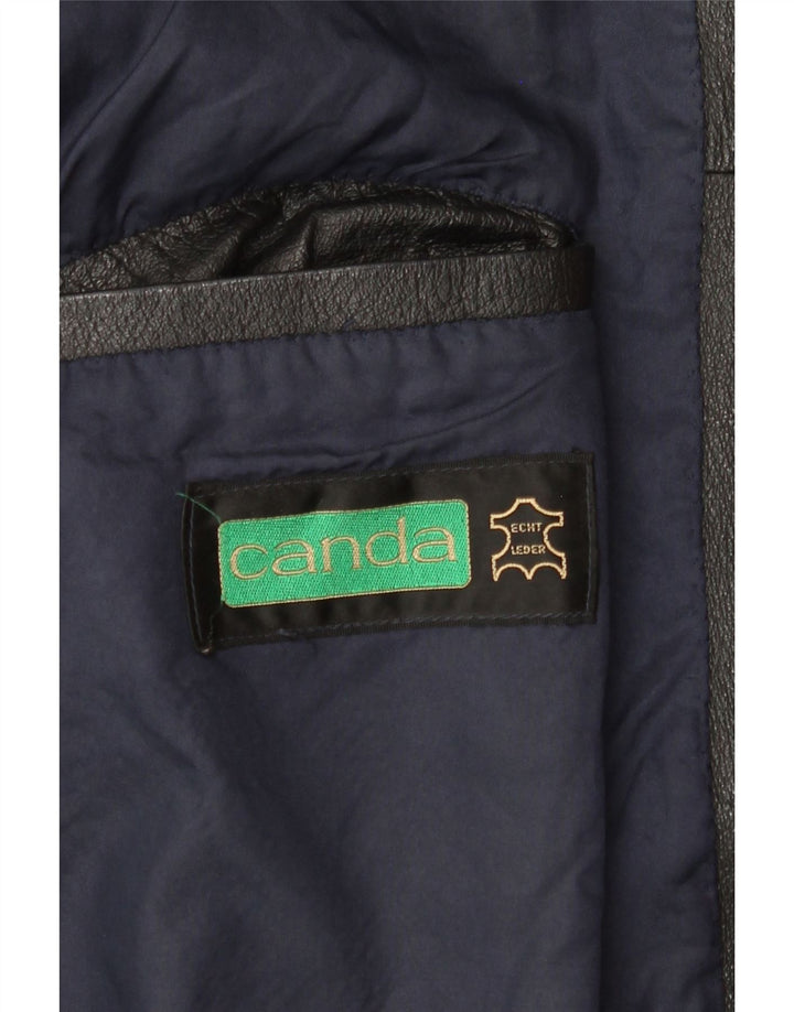 CANDA Womens Leather Jacket UK 18 XL Black Leather Vintage Canda and Second-Hand Canda from Messina Hembry 