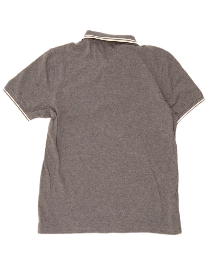 Polo da uomo Fred Perry grande in cotone chiazzato grigio