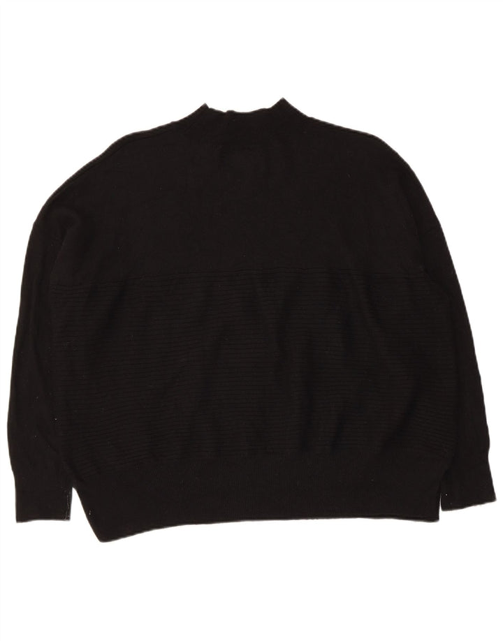 Superdry Damen-Pullover mit Rollkragen, übergroß, Gr. 10, Schwarz