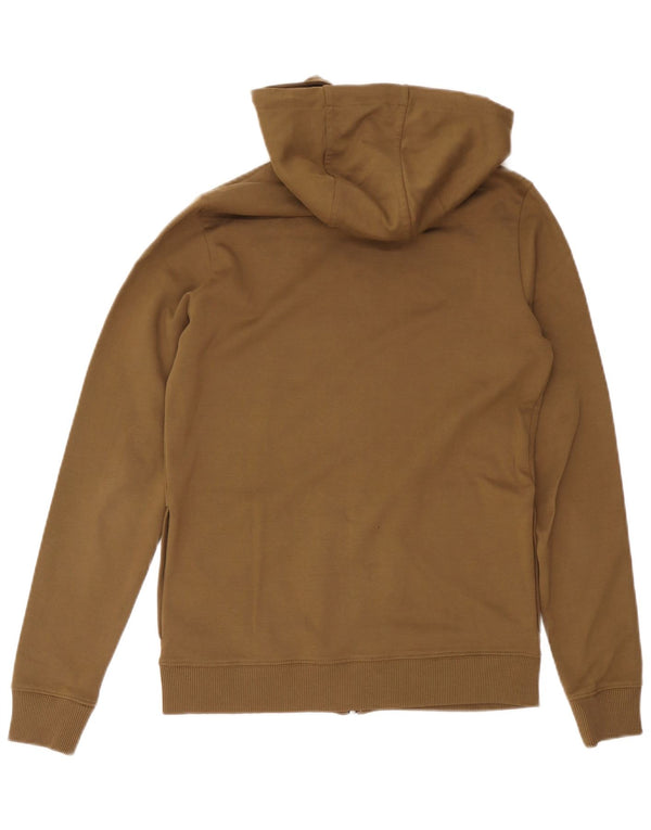 Felpa con cappuccio e zip da uomo Hugo Boss XS in cotone marrone