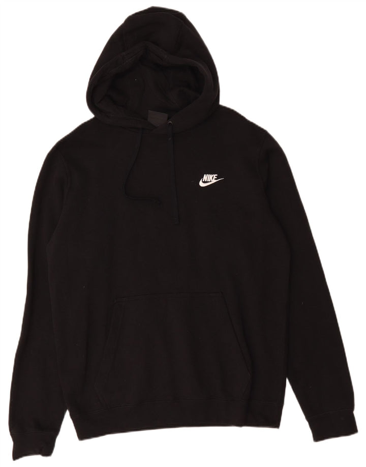 Nike Mens Hoodie Jumper Medium Black Cotton
