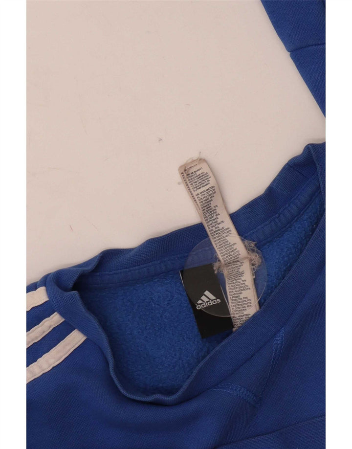 Adidas Mujer Sudadera Jumper UK 14 Medio Azul Algodón