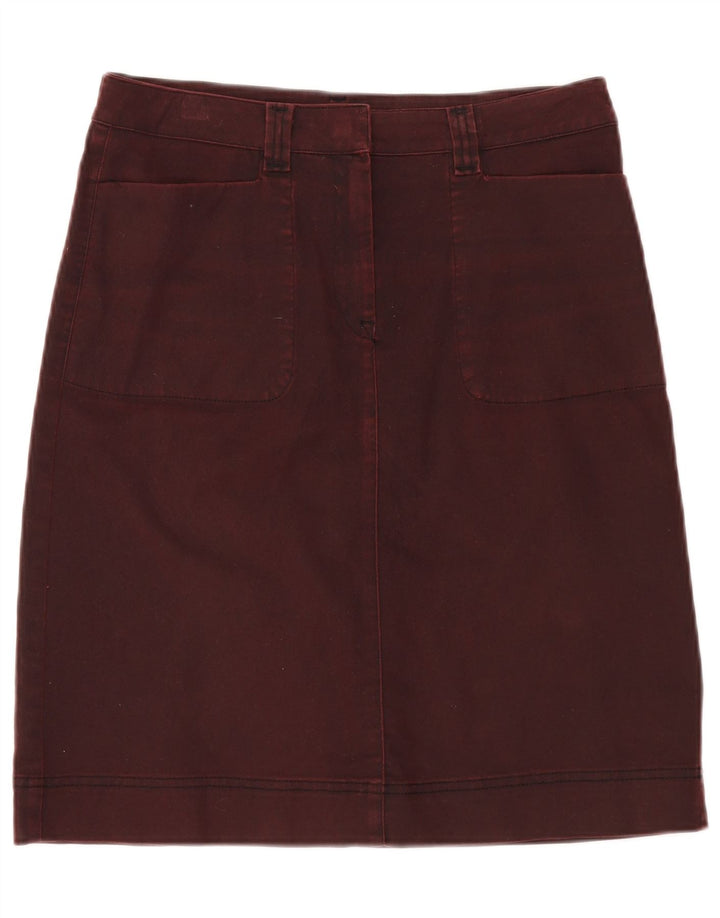MURPHY & NYE Womens A-Line Skirt W30 Medium Burgundy Cotton