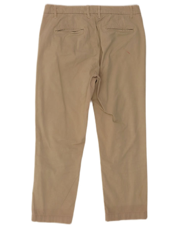 Fat Face Pantaloni Chino Crop Femei UK 8 Small W28 L23 Bej Bumbac