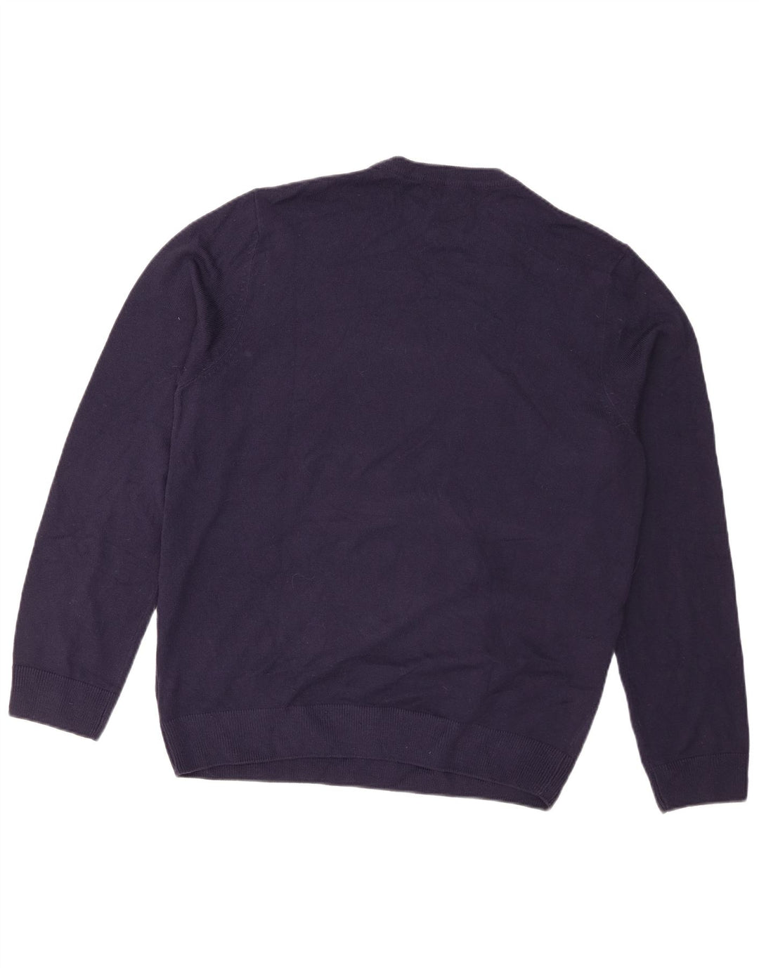 Marks & Spencer Mens Crew Neck Jumper Sweater Large Navy Blue Fair Isle