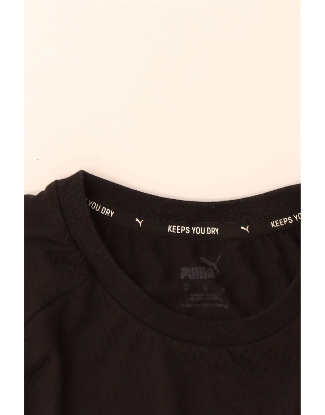 PUMA T-shirt top mellem sort polyester til mænd
