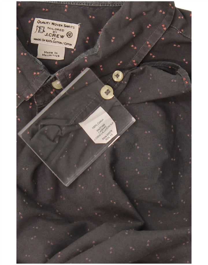 J. CREW Mens Tailored Shirt XL Grey Flecked Cotton