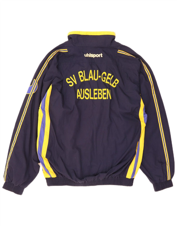 Uhlsport Mens Graphic Tracksuit Top Jacket Medium Navy Blue Colourblock
