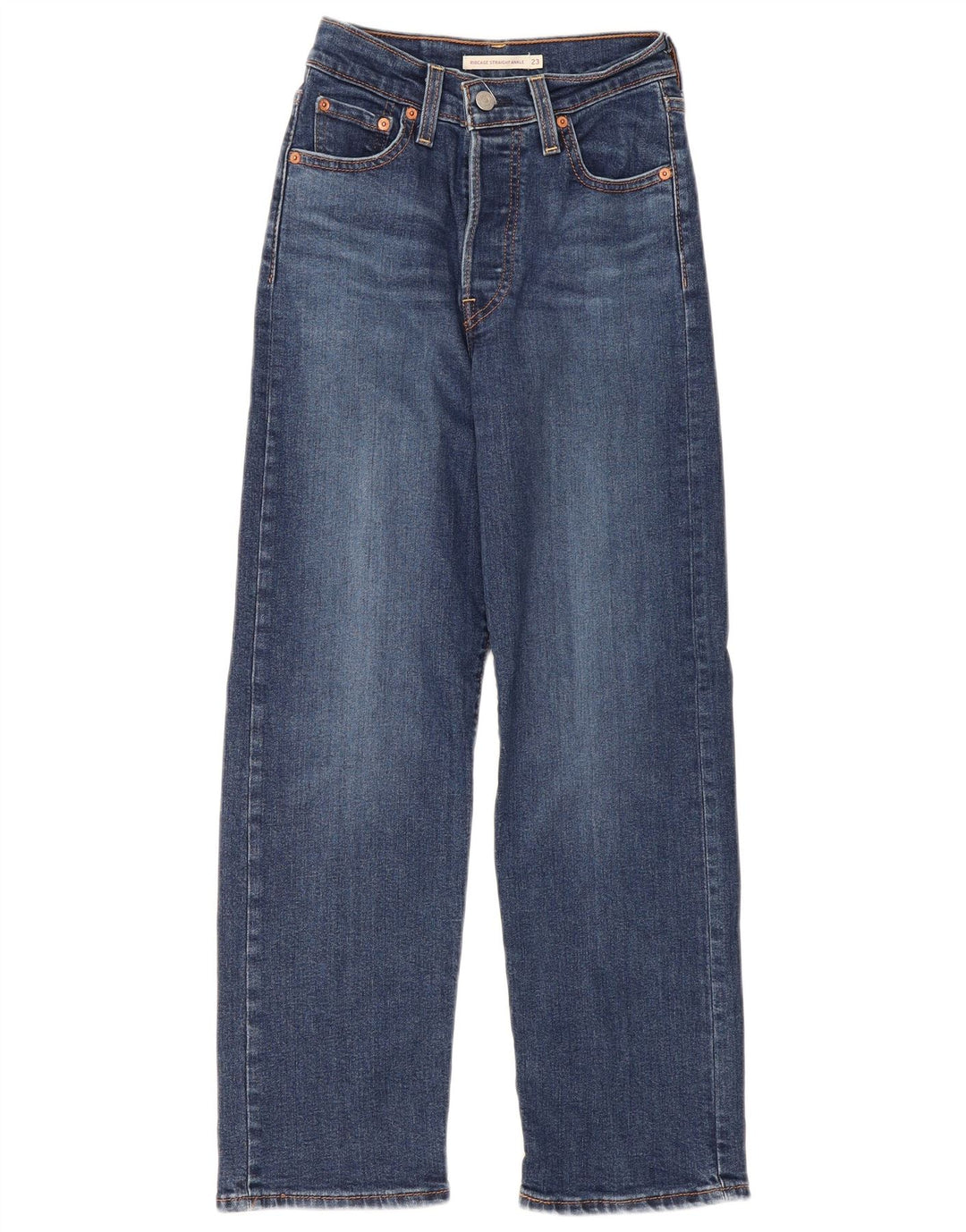 Levi's Womens Ribcage Straight Jeans W23 L27 Blue Cotton