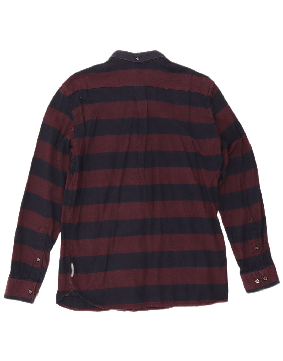 French Connection Chemise Flanelle Homme Bordeaux Moyen Coton Rayé