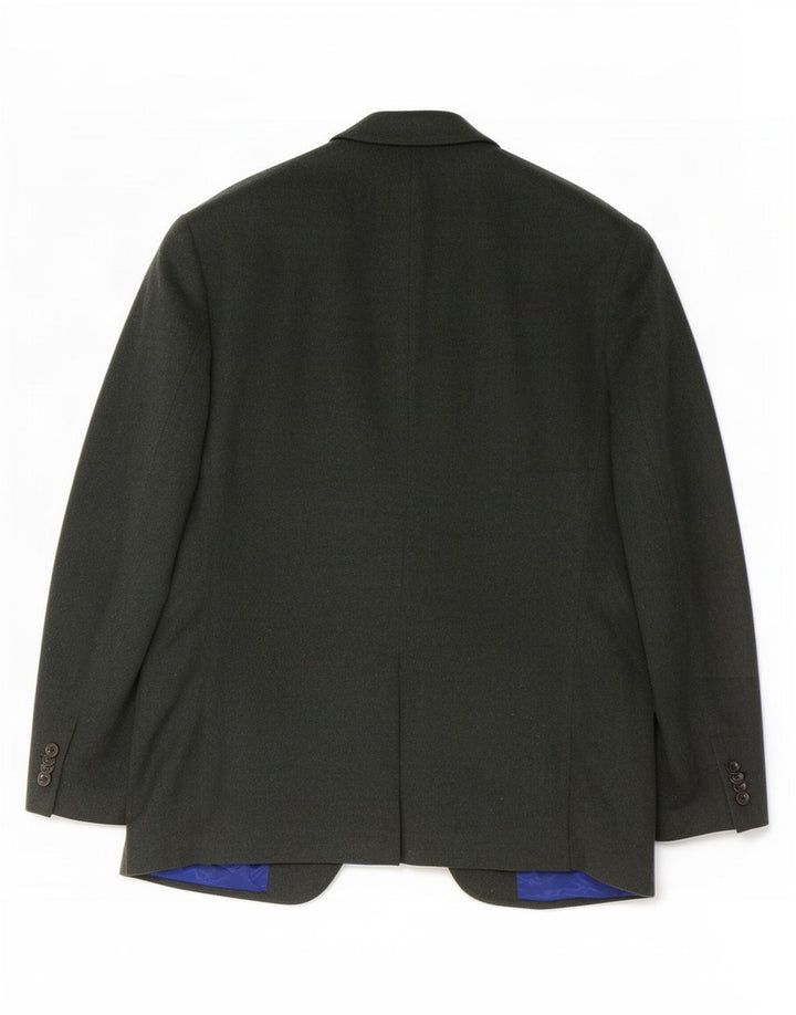 Jaqueta blazer masculina de 2 botões Marks & Spencer Reino Unido 42 grande lã cáqui