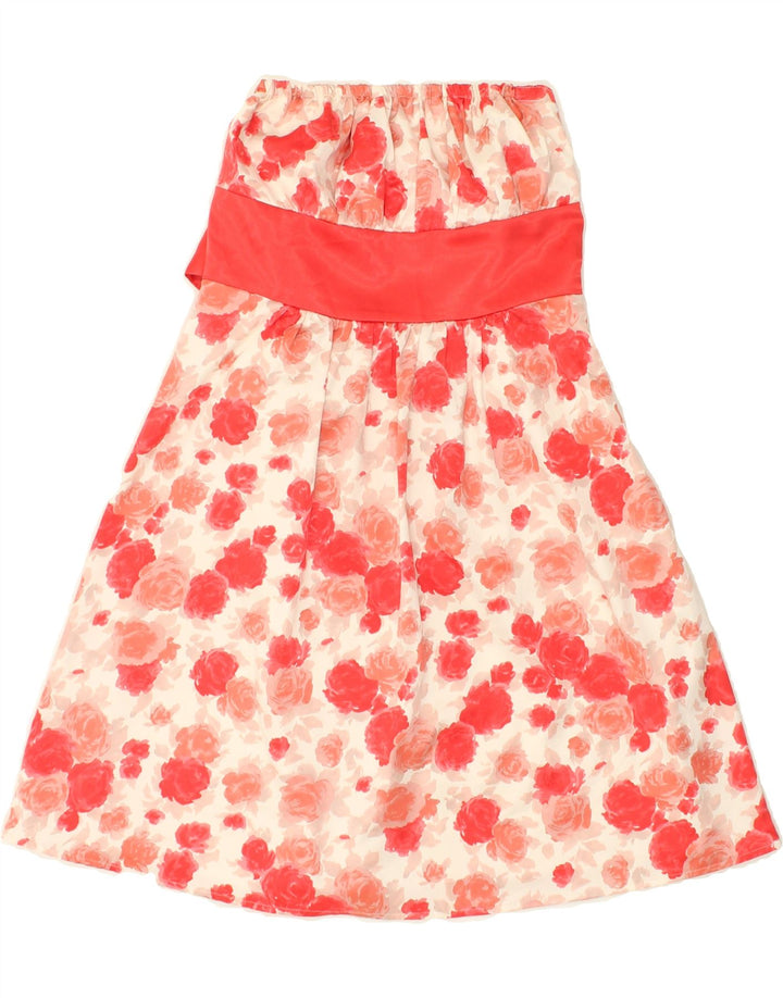 ORSAY Womens Strapless Dress EU 34 XS Pink Floral Polyester | Vintage Orsay | Thrift | Second-Hand Orsay | Used Clothing | Messina Hembry 