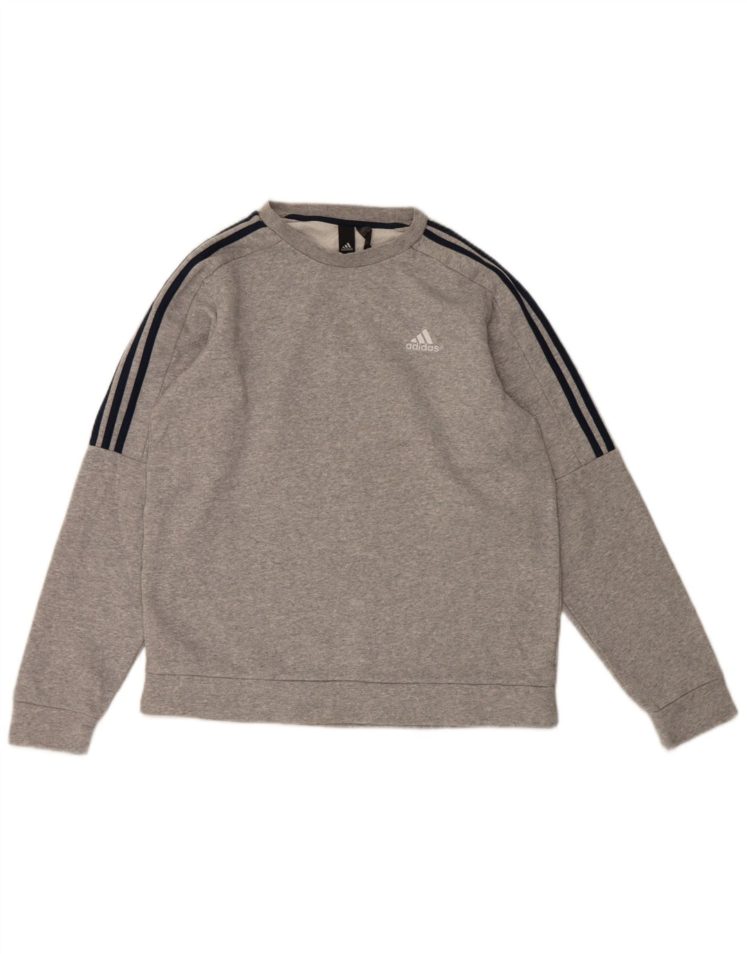 Мужской свитер Adidas, джемпер среднего серого цвета, хлопок