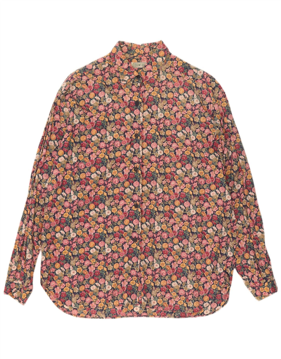 Bluză Cămașă Vintage Femei IT 44 Medium Multicolor Floral
