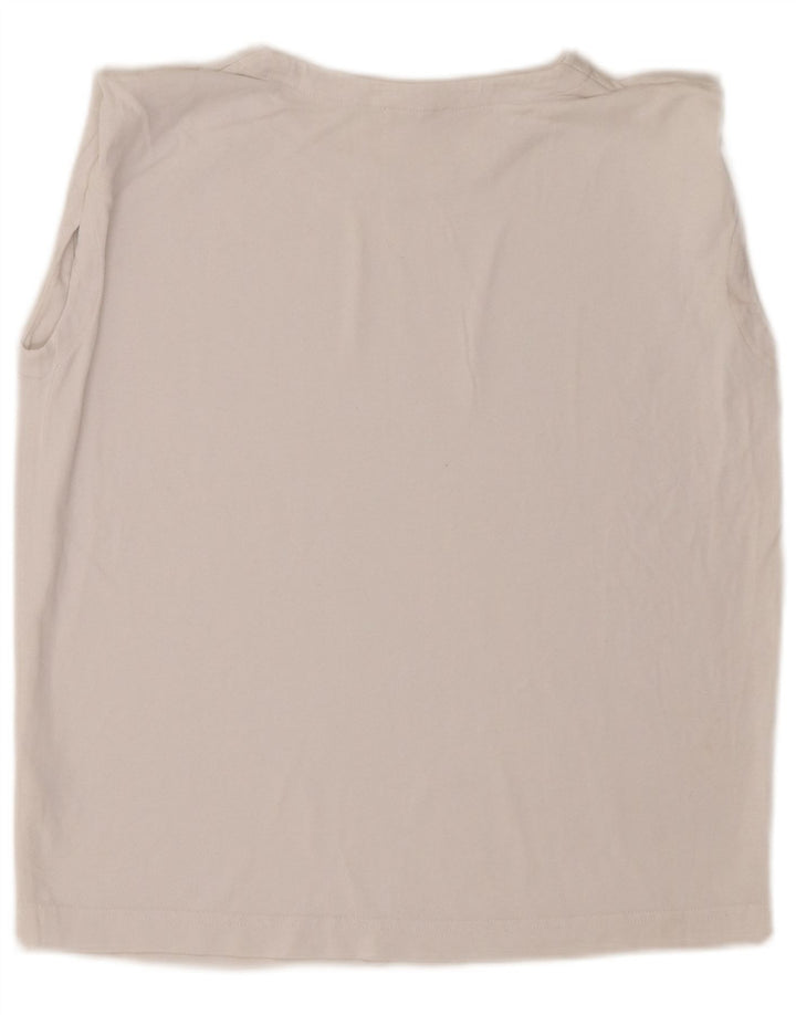 Cos Womens Oversized Vest Top UK 6 XS White Cotton