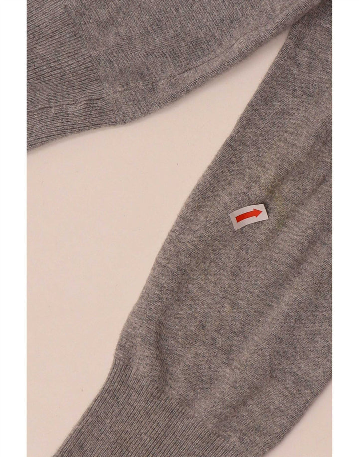 Marks & Spencer Womens Stretch Cardigan Sweater UK 10 Small Grey Flecked
