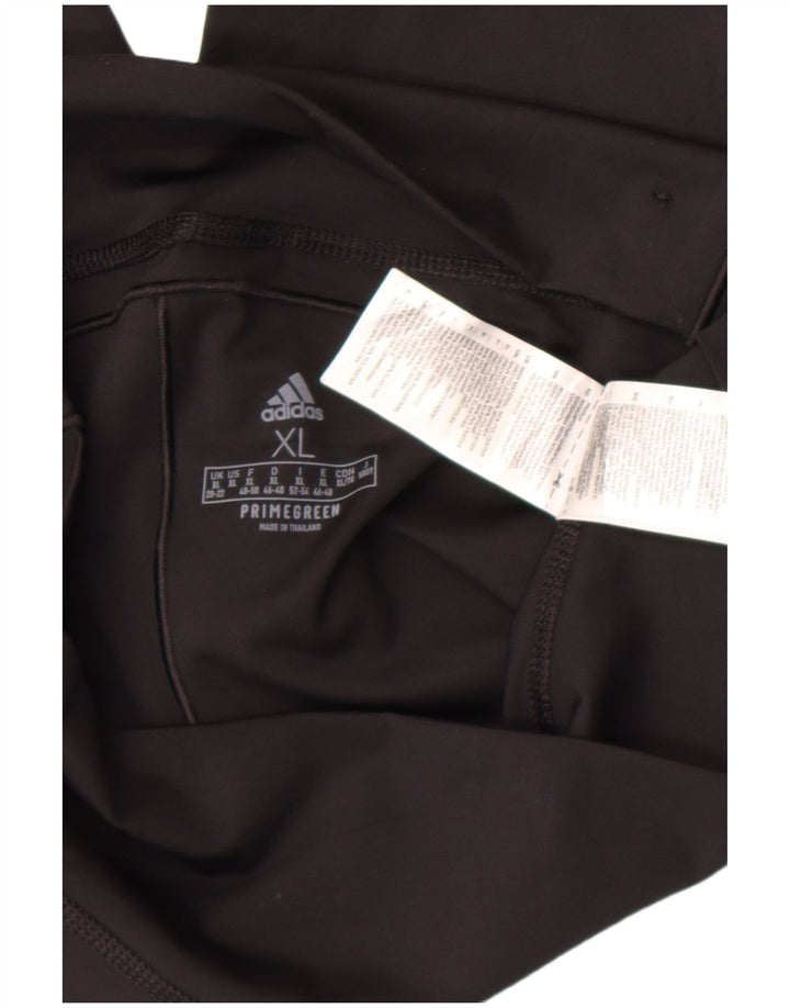 Adidas Womens Leggings UK 20/22 XL Black Polyester