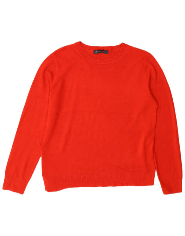 Marks & Spencer dame sweater med rund hals DK 14 Stor rød akryl