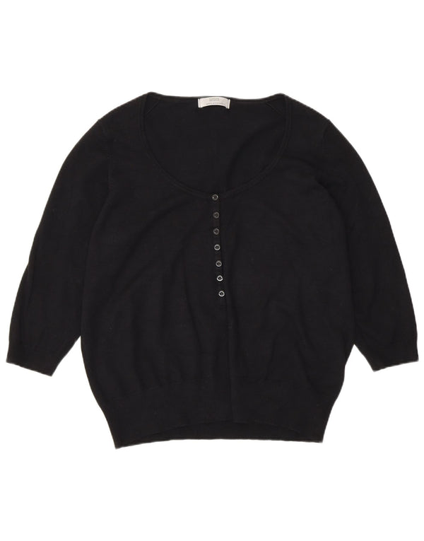 Marks & Spencer női 3/4 ujjú Bolero jumper UK 20 2XL fekete viszkóz