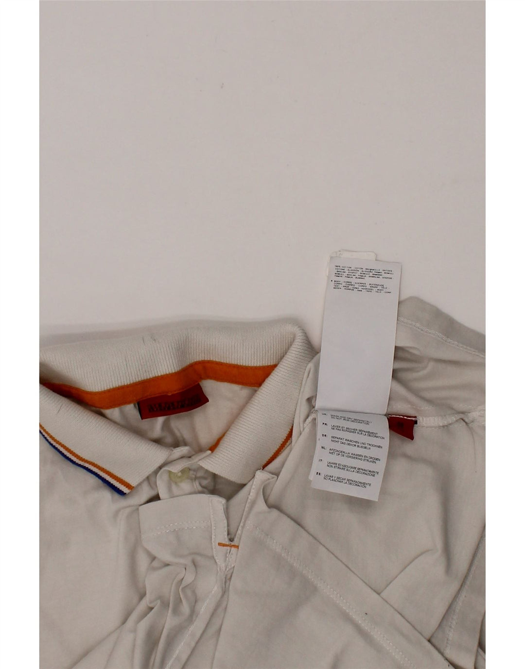 NAPAPIJRI Boys Polo Shirt 7-8 Years White Cotton Vintage Napapijri and Second-Hand Napapijri from Messina Hembry 