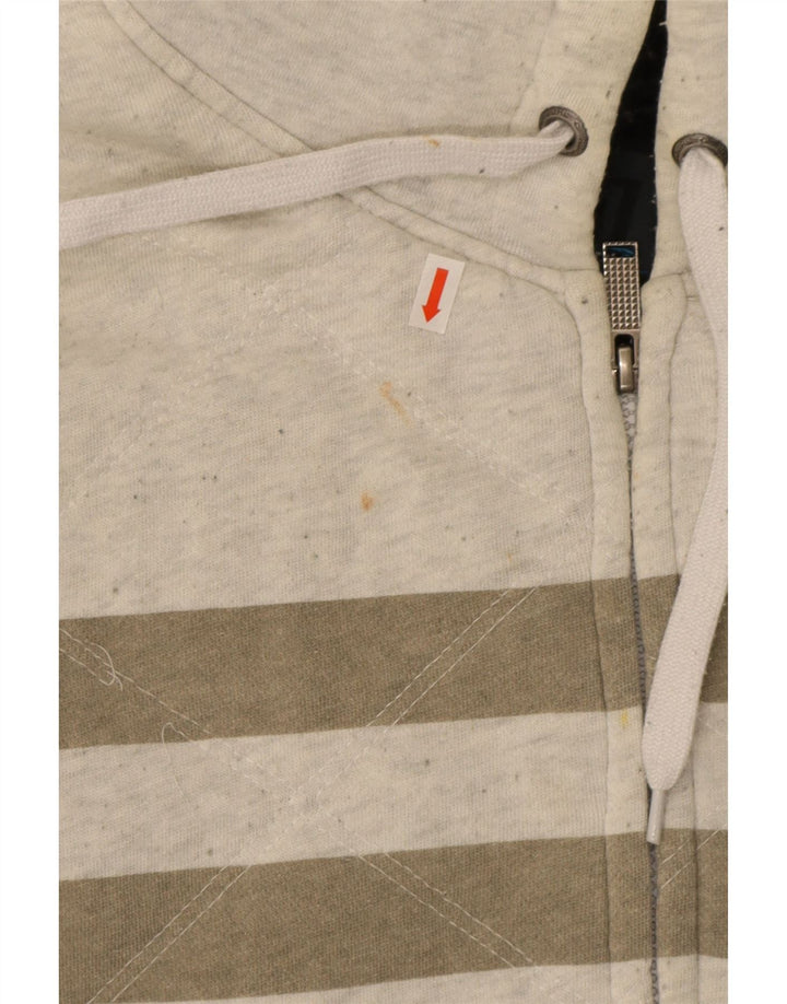 Rip Curl Herren-Kapuzenpullover mit Reißverschluss, mittelgrau, gestreift, Baumwolle