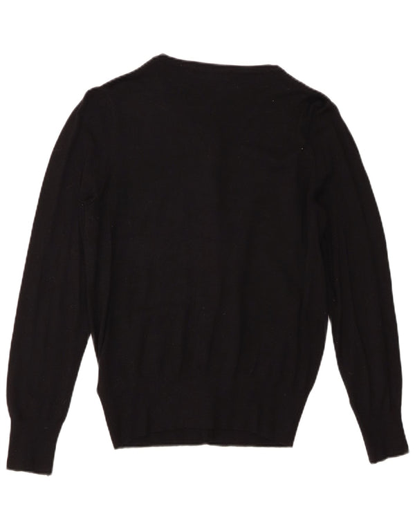 Marks & Spencer Womens Cardigan Sweater UK 10 Small Black Viscose