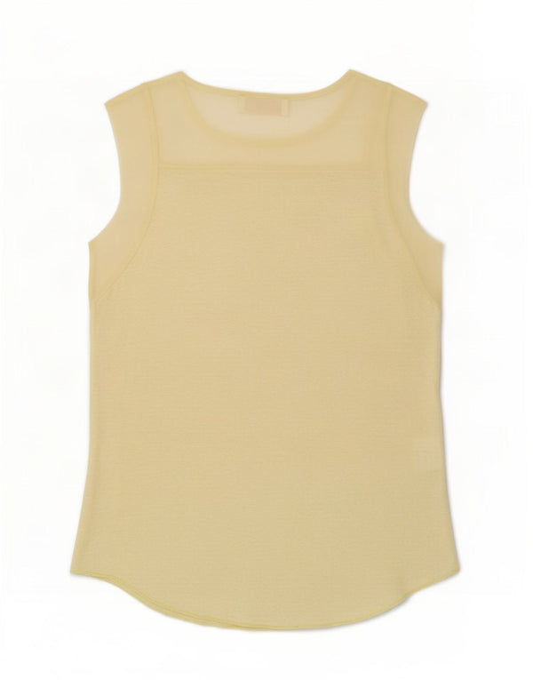 Canotta da donna Zara UK 10 piccola gialla screziata