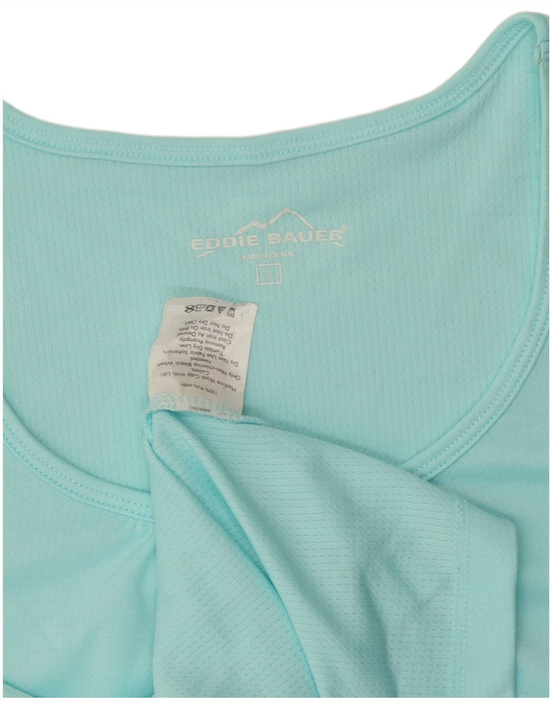 EDDIE BAUER Dame T-Shirt Top UK 18 XL Blå Polyester